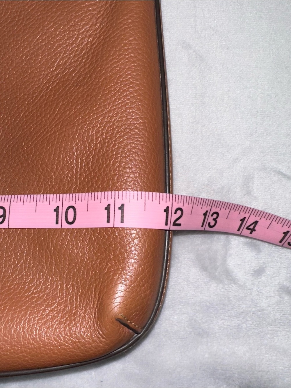 Coach Mae File Pebbled Leather Crossbody Bag Brown Zip Pocket Adjustable Strap - Picture 9 of 11
